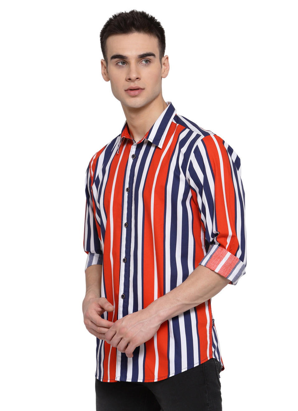 Kimber Printed Sporty Multi Striper Shirt, , large image number 2