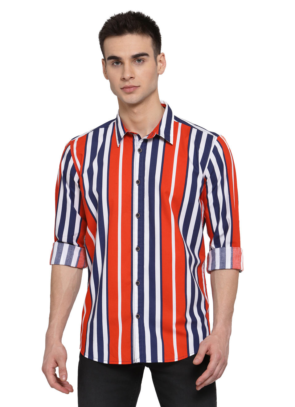 Kimber Printed Sporty Multi Striper Shirt, , large image number 0