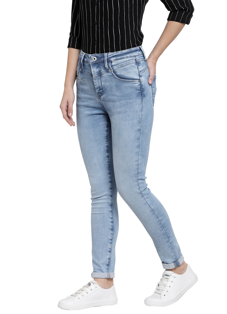 Dion Retro Skinny Fit High Waist Jeans, , large image number 2