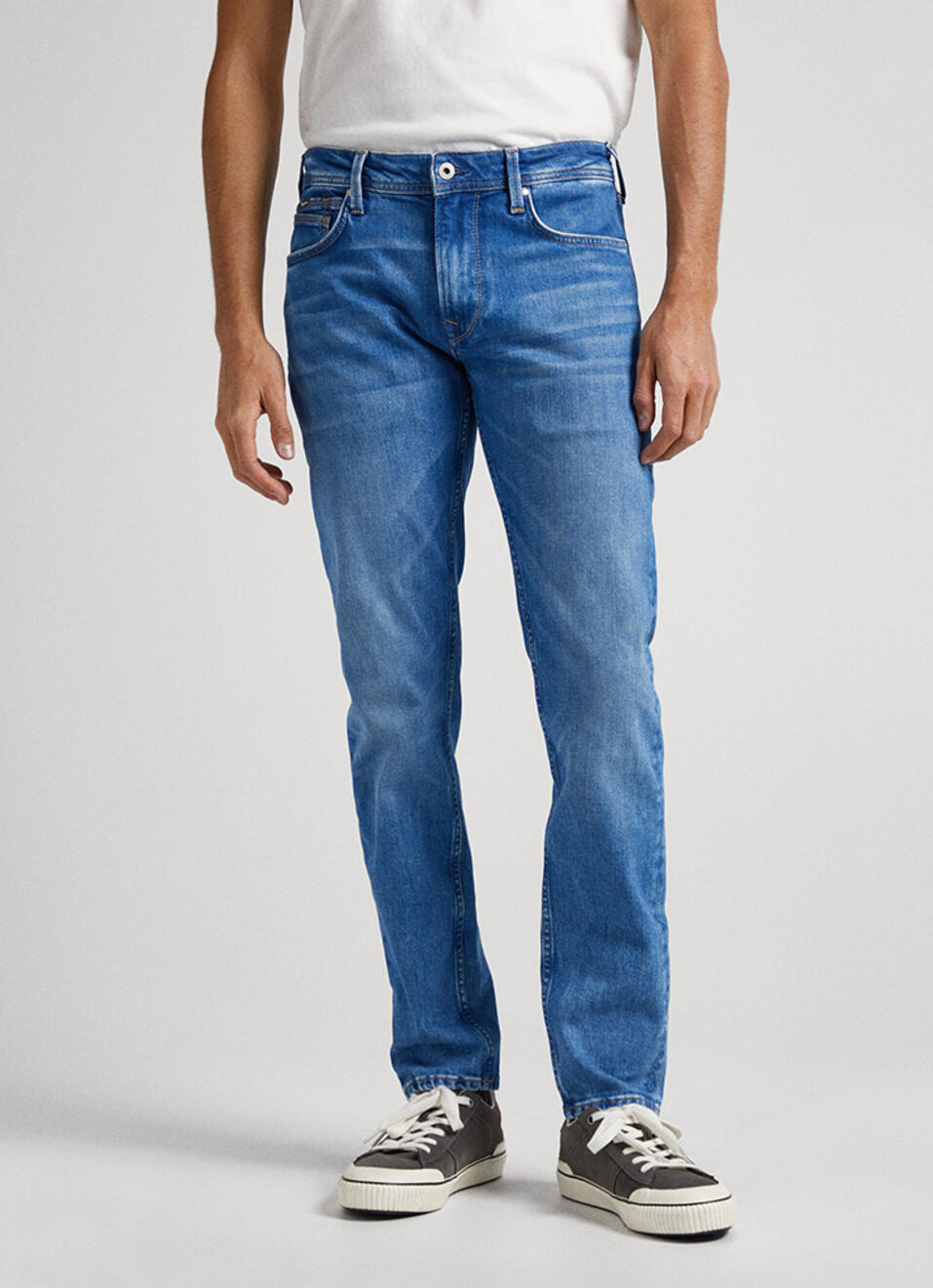 Hatch Blue Low Rise Straight Leg Jeans, , large image number 2