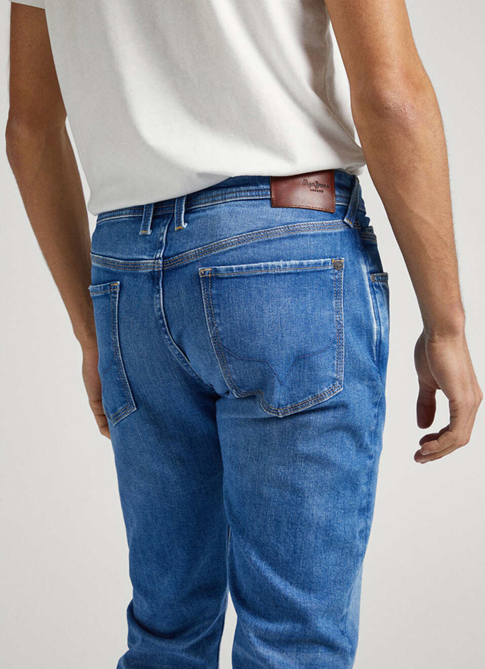 Hatch Blue Low Rise Straight Leg Jeans, , large image number 5