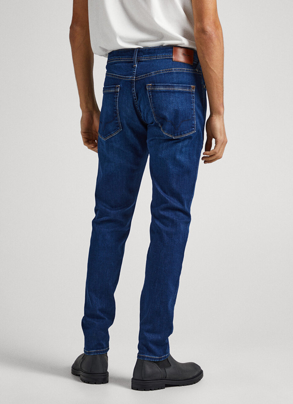 Stanley Blue Mid Rise Tapered Jeans, , large image number 3