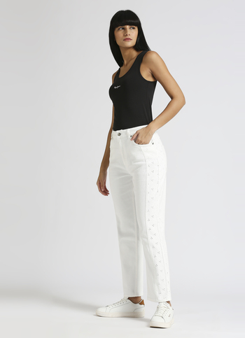 White Ultra High Rise Straight Fit Jeans