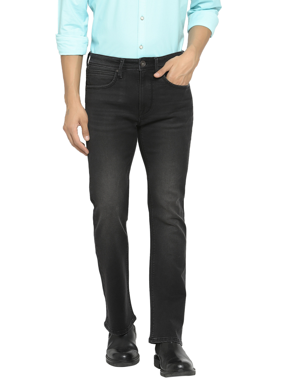 Alfie Slim Fit Mid Waist Boot Leg Jeans, , large image number 0