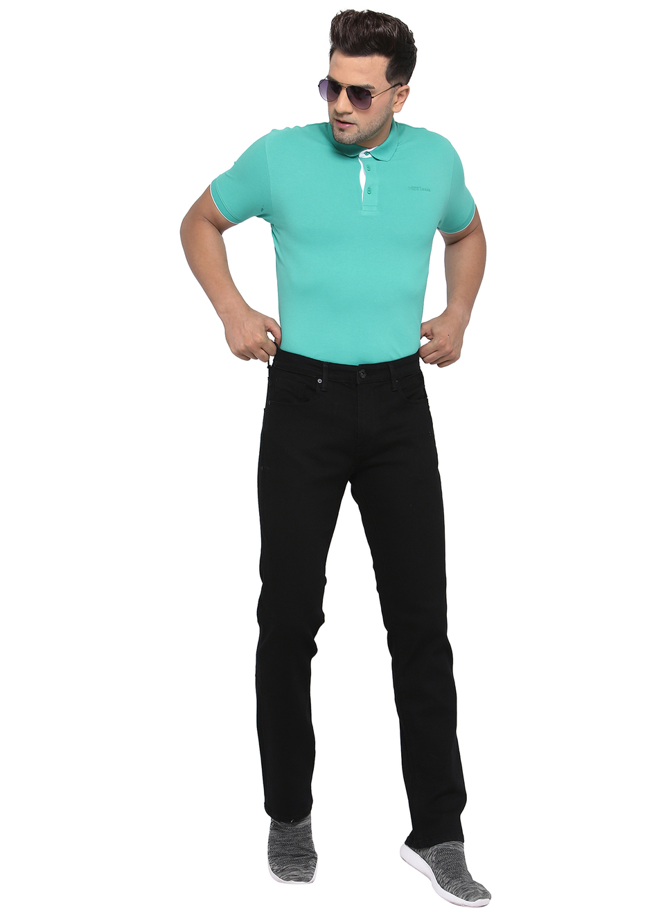 Holborne Regular Fit Mid Waist Straight Leg Jeans, , large image number 3