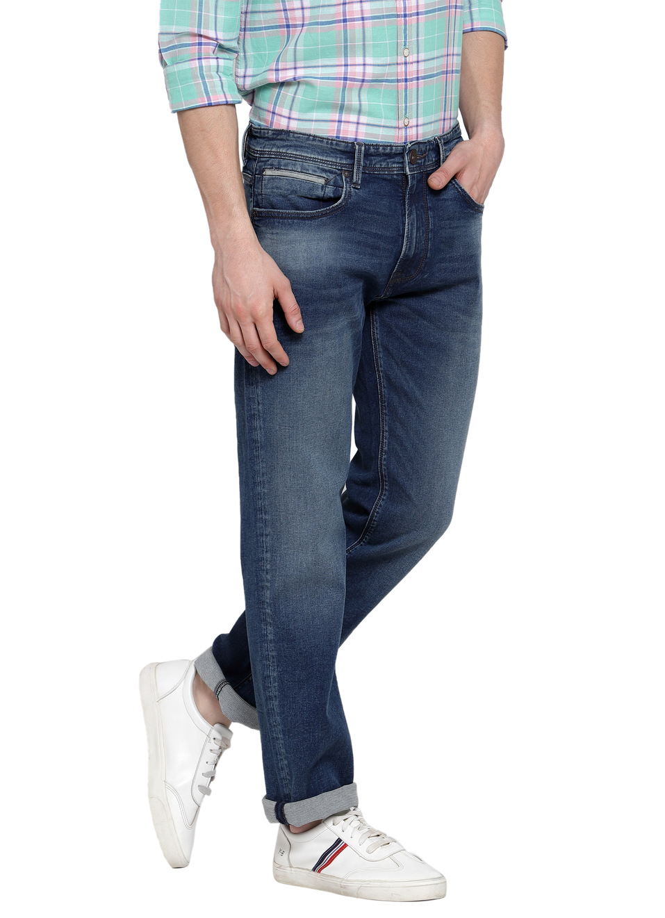 Holborne Regular Fit Mid Waist Straight Leg Jeans, , large image number 2