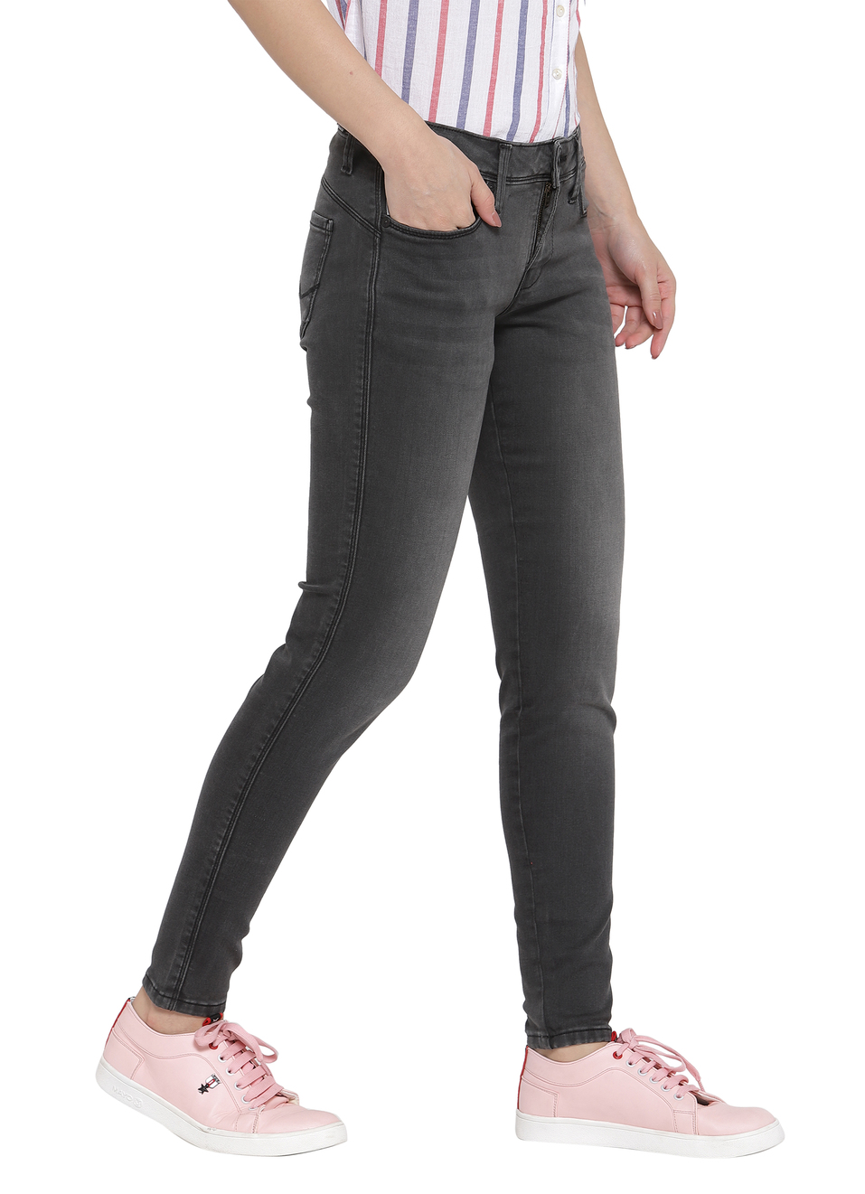 Lola Skinny Fit Mid Waist Jeans, , large image number 2