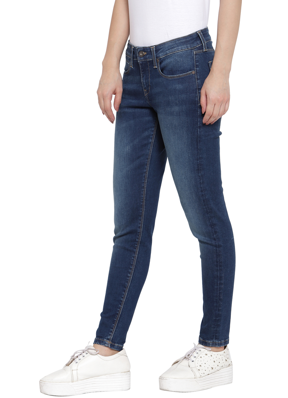 Lola Skinny Fit Mid Waist Jeans, , large image number 2