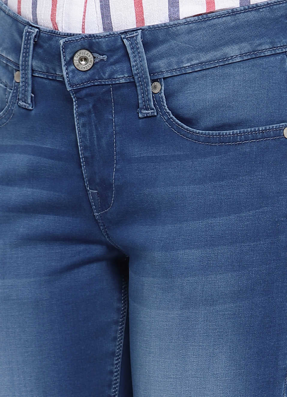 Lola Skinny Fit Mid Waist Jeans, , large image number 4