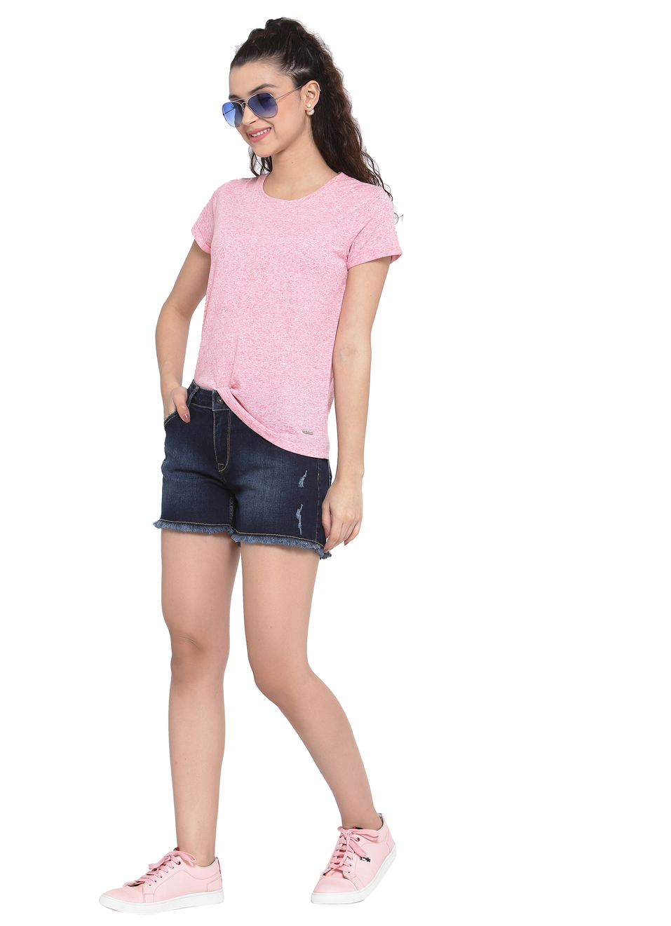 Brynn Siouxie Regular Fit Mid Waist Shorts, , large image number 4