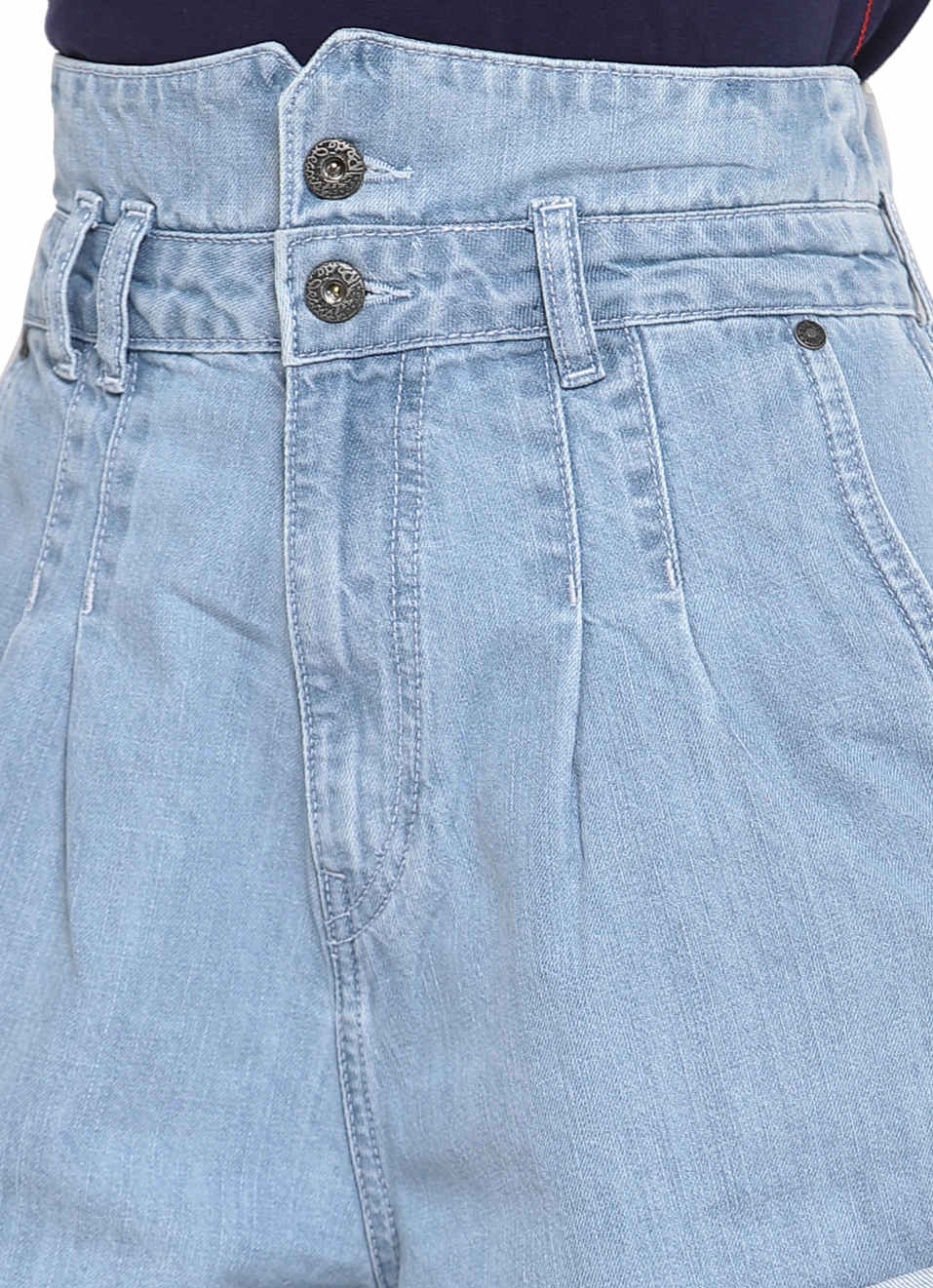 Zoe Adeline Bermuda Loose Fit High Waist Shorts, , large image number 3