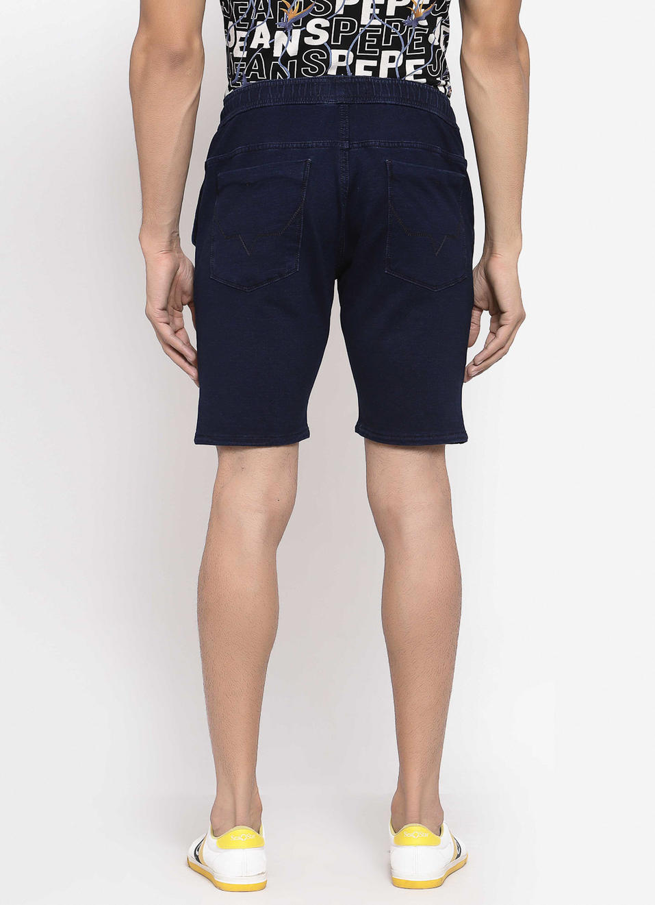 Devlin Regular Fit Mid Waist Elasticated Bermuda Shorts, , large image number 1