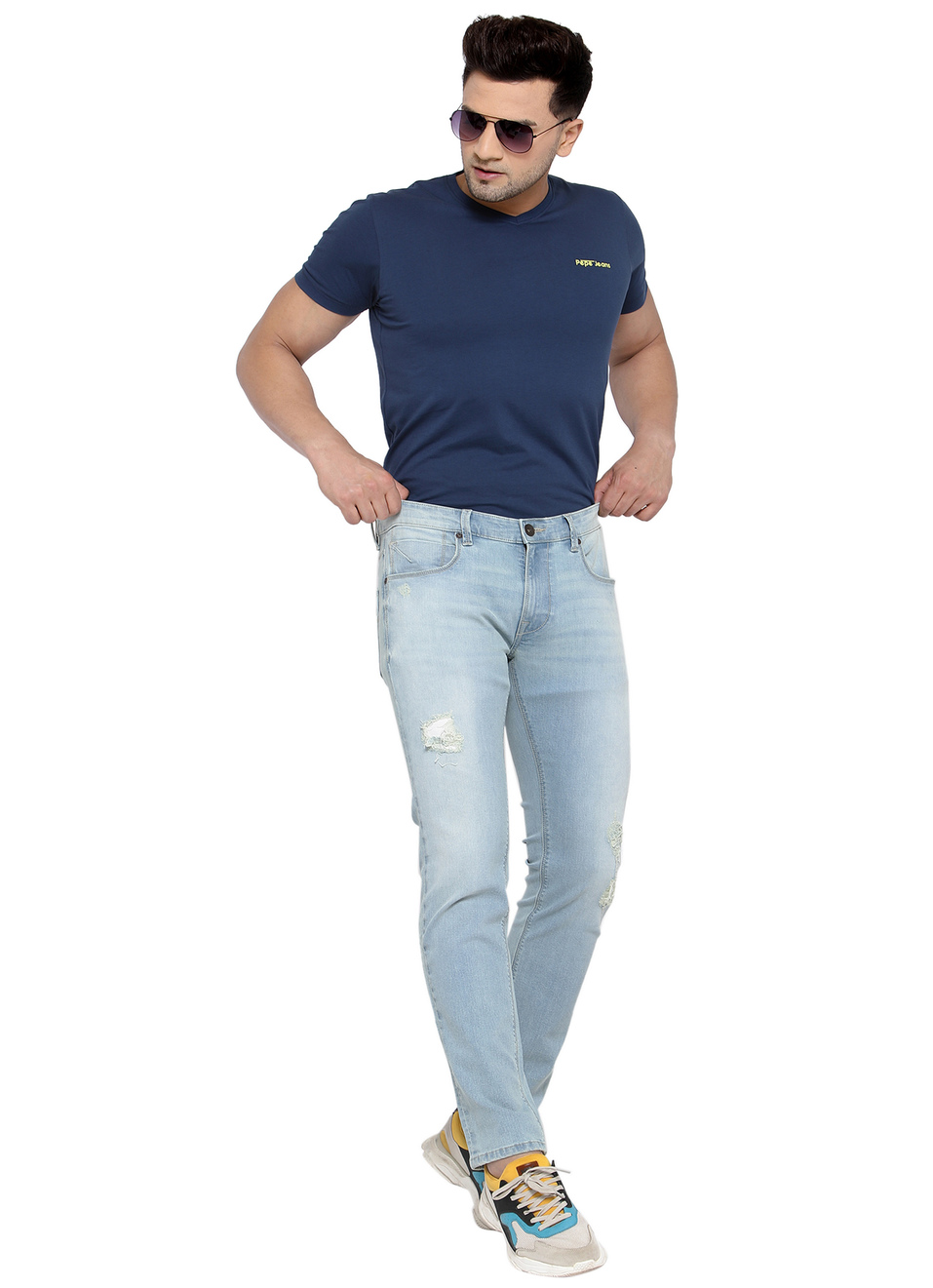 Vapour Slim Fit Mid Waist Jeans, , large image number 3