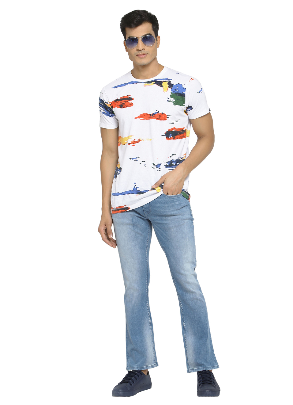 Alfie Slim Fit Mid Waist Boot Leg Jeans, , large image number 3