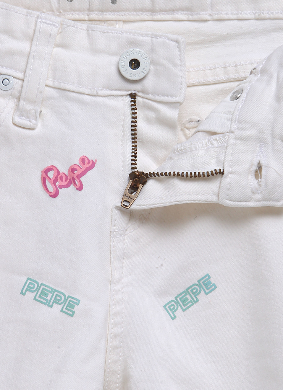 Ginnie Regular Fit High Waist Printed Denim Shorts, , large image number 2