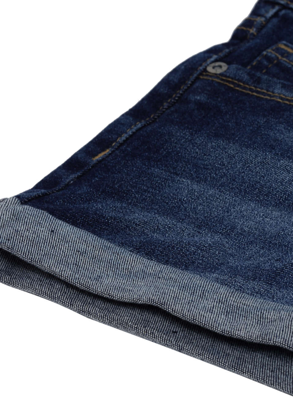 Gracia Regular Fit Mid Waist Denim Shorts, , large image number 5