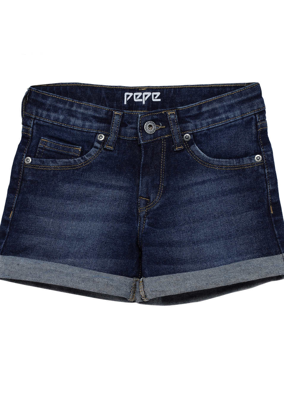 Gracia Regular Fit Mid Waist Denim Shorts, , large image number 0