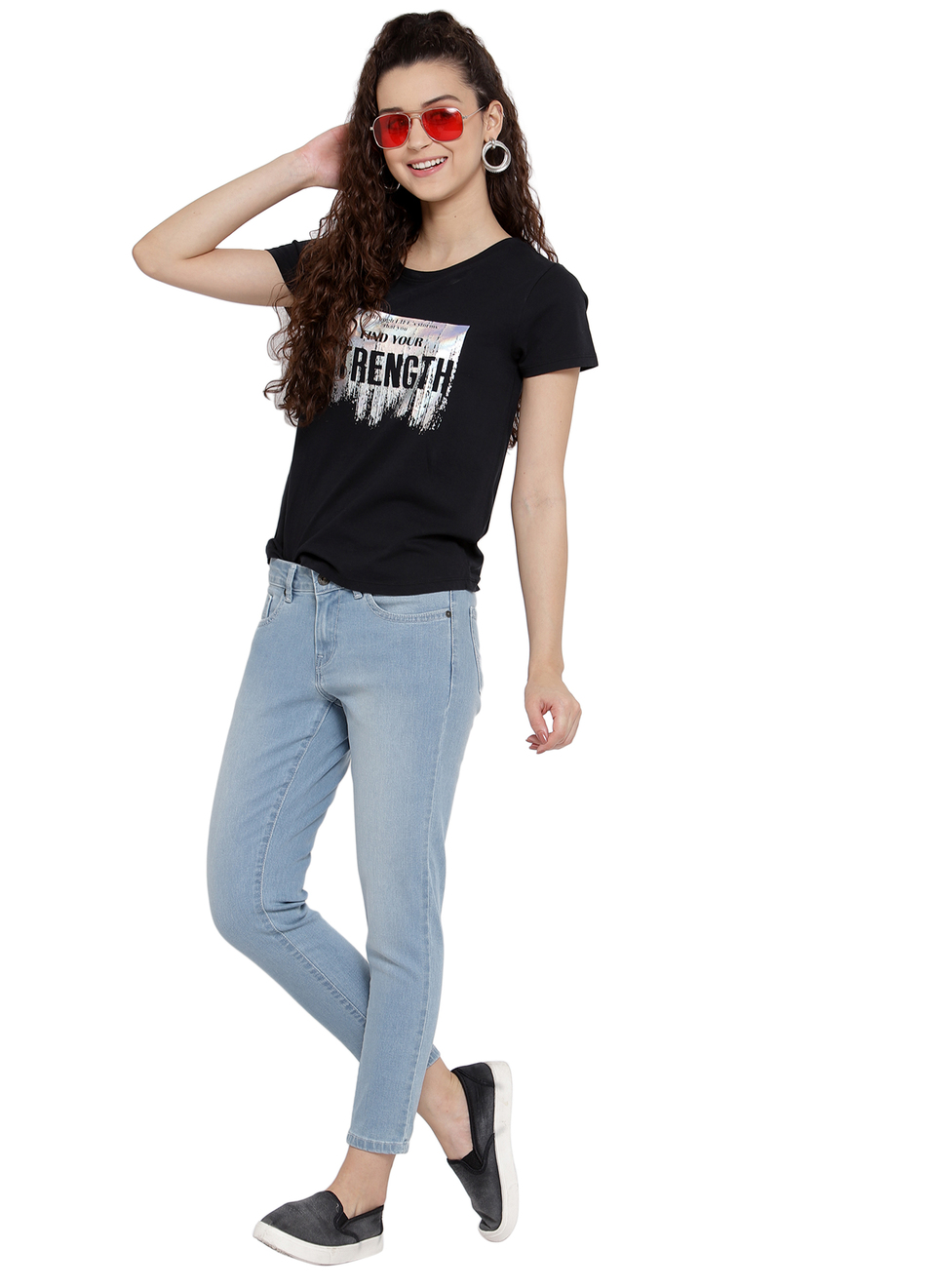 Lola Ankle Skinny Fit Mid Waist Ankle Length Jeans, , large image number 3