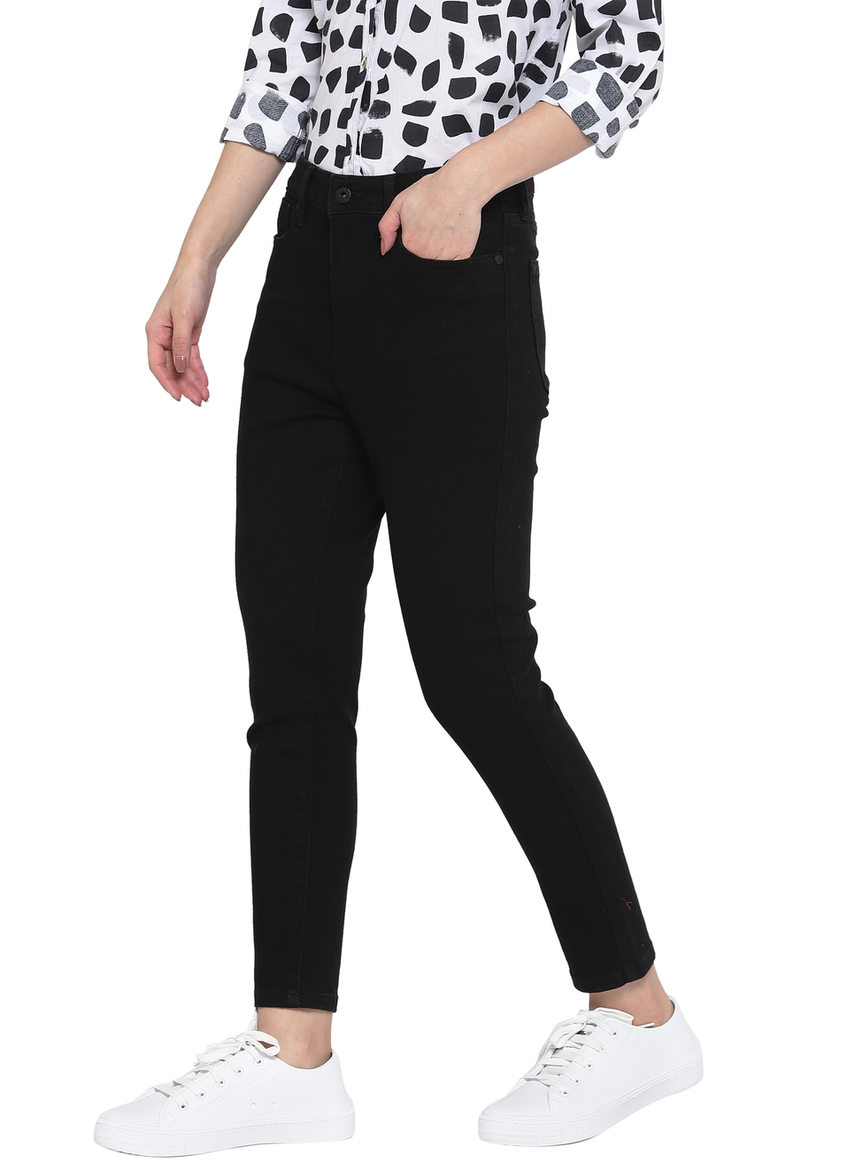 Dion Ankle Skinny Fit High Waist Ankle Length Jeans, , large image number 2