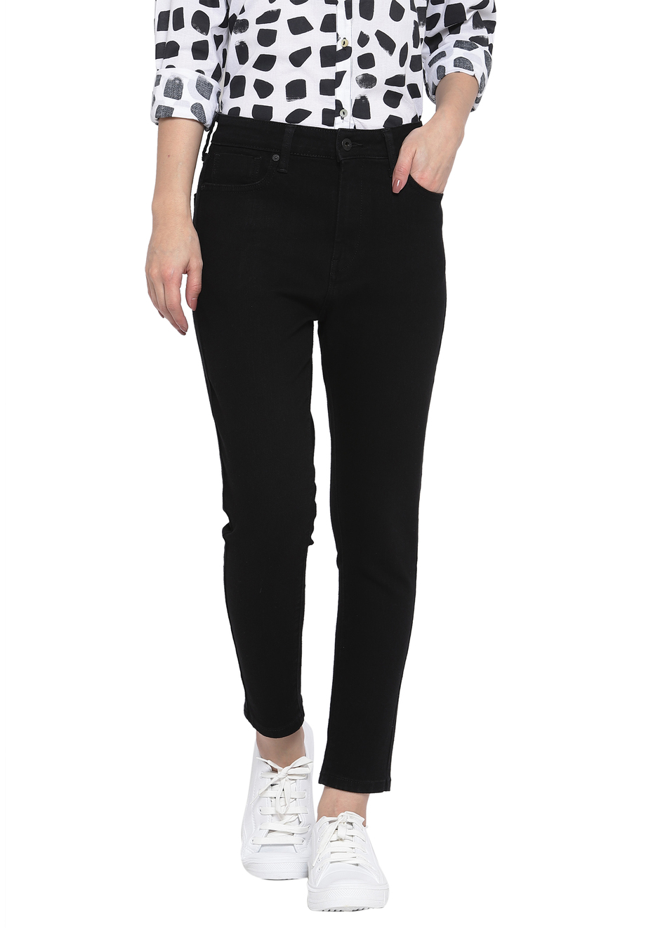 Dion Ankle Skinny Fit High Waist Ankle Length Jeans, , large image number 0