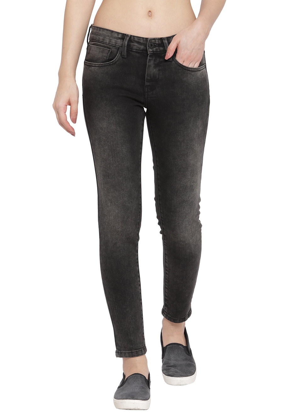 Lola Ankle Skinny Fit Mid Waist Ankle Length Jeans, , large image number 0