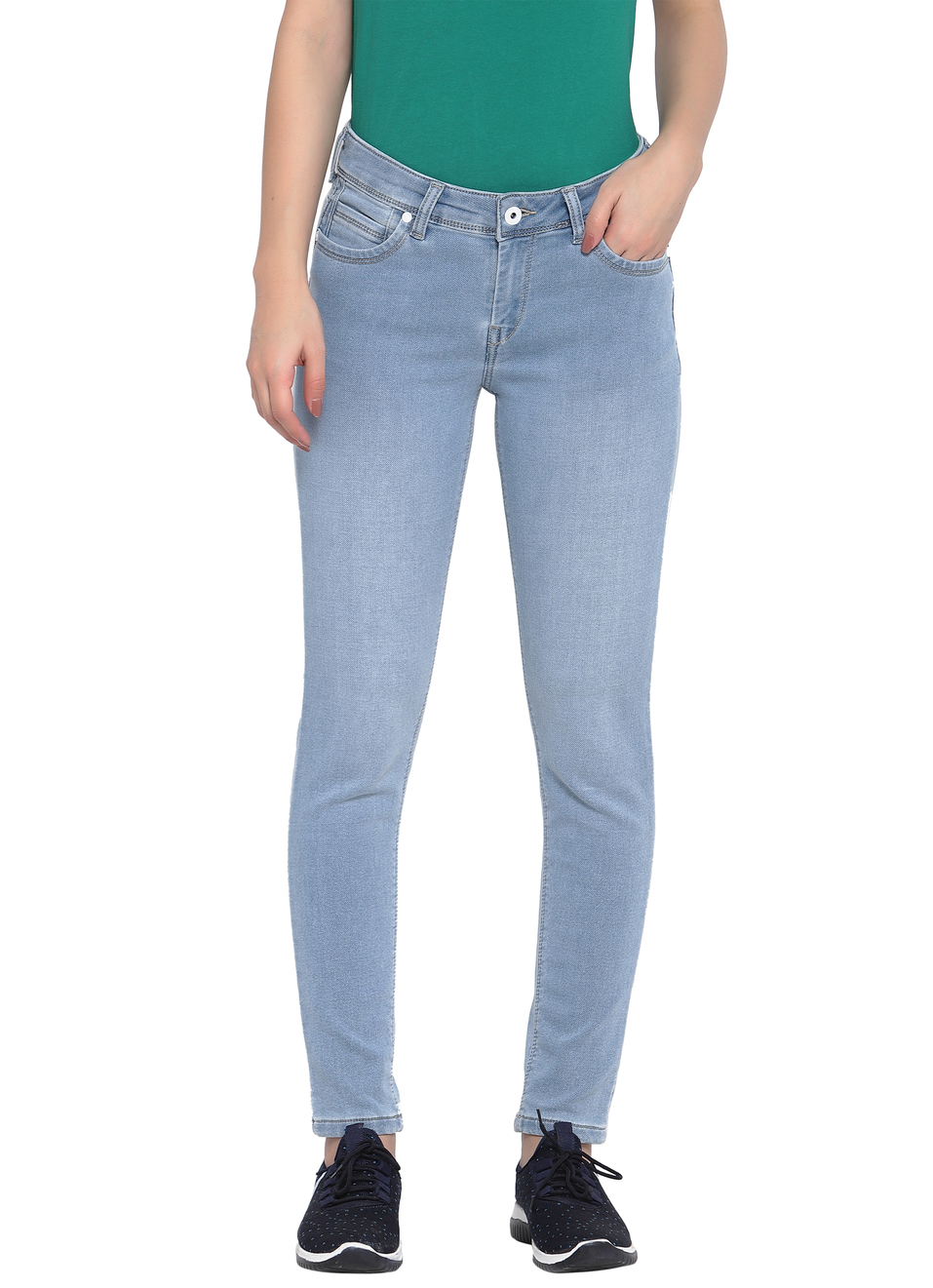 Lola Skinny Fit Mid Waist Jeans, , large image number 0