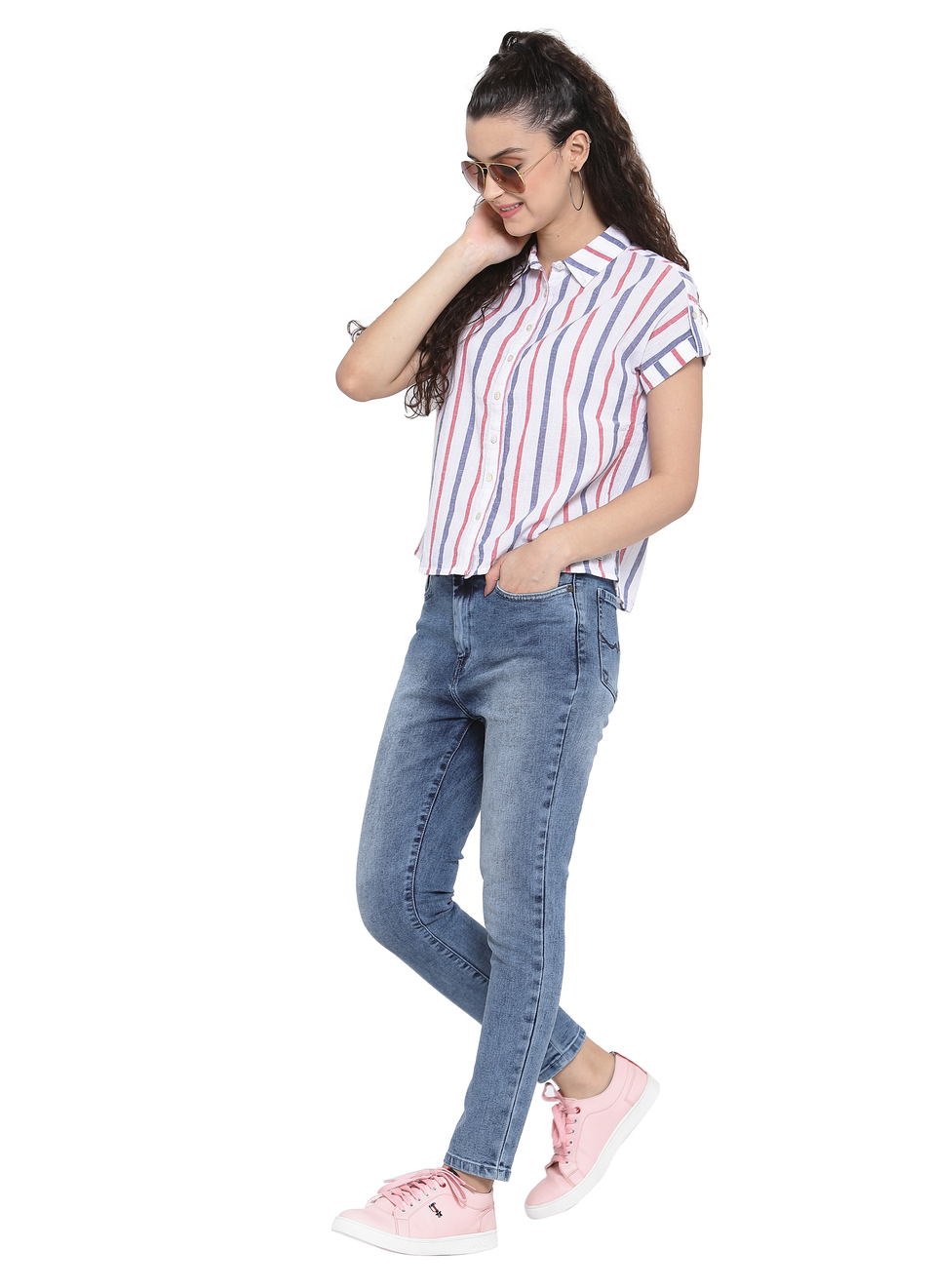 Dion Ankle Skinny Fit High Waist Ankle Length Jeans, , large image number 3