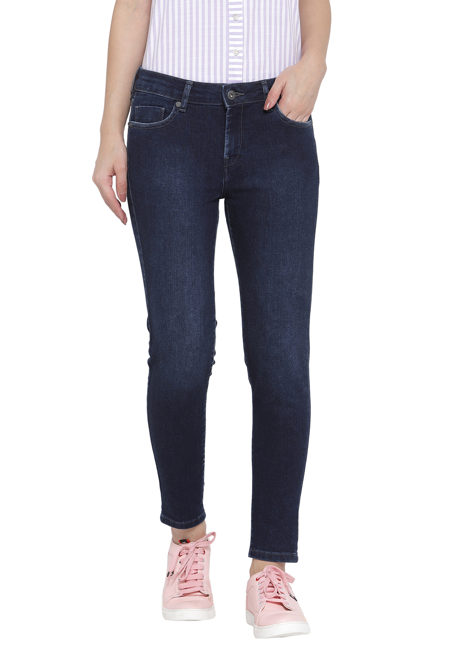 Lola Ankle Skinny Fit Mid Waist Ankle Length Jeans, , large image number 0