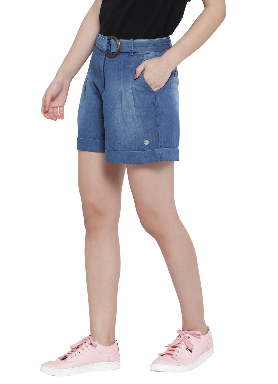 Lanni Bonita Regular Fit Mid Waist Shorts, , large image number 2