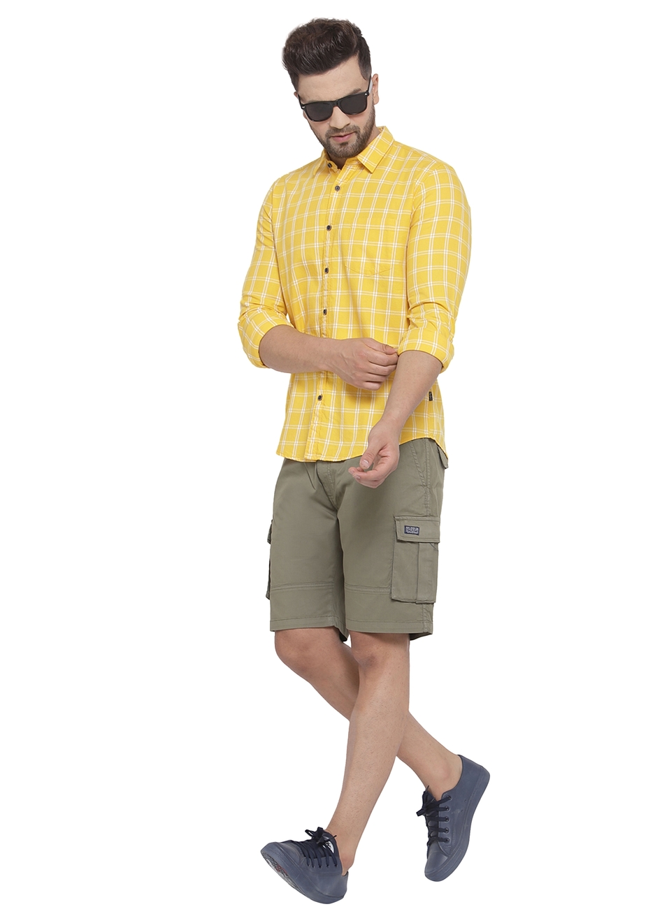 Atila Solid Cargo Shorts, , large image number 3