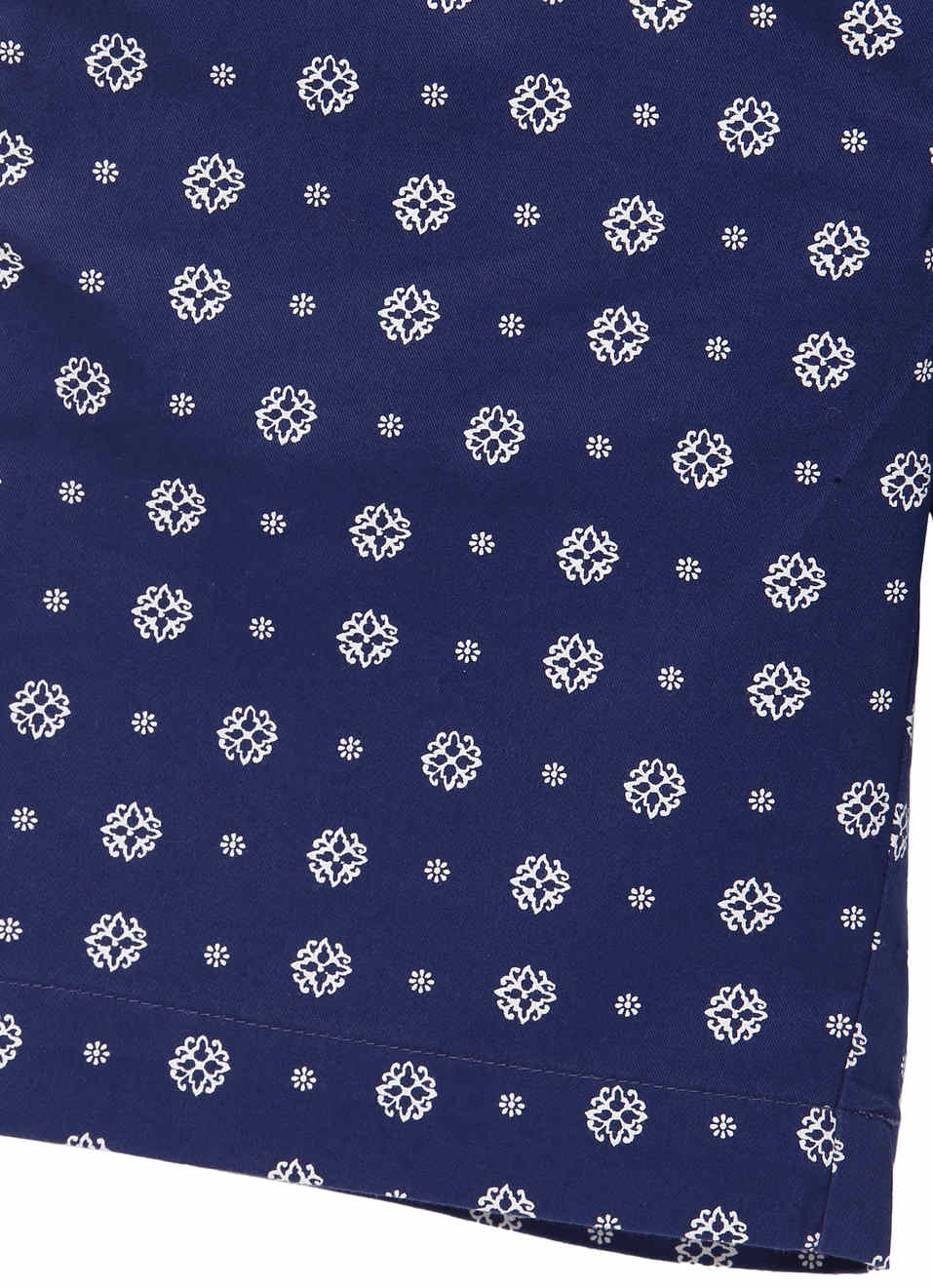 Blue Bern Regular Fit Mid Waist Woven Printed Shorts, , large image number 3