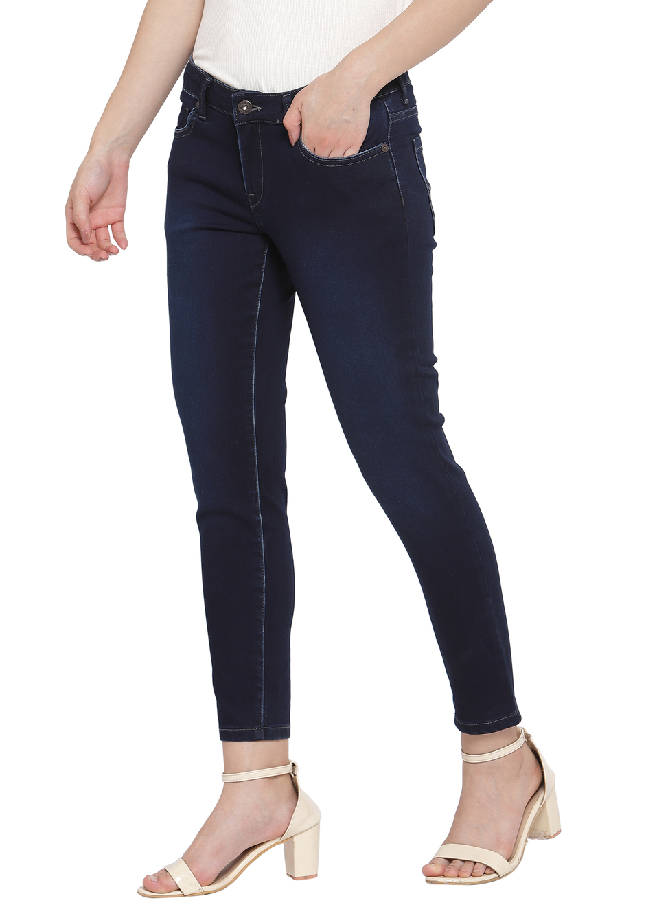 Lola Ankle Skinny Fit Mid Waist Ankle Length Jeans, , large image number 2