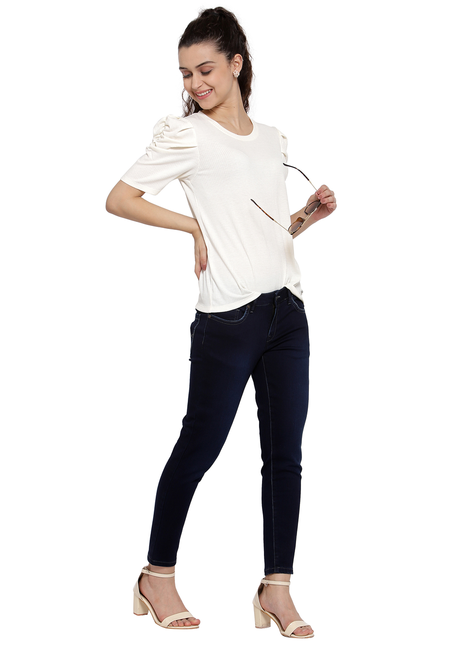 Lola Ankle Skinny Fit Mid Waist Ankle Length Jeans, , large image number 3