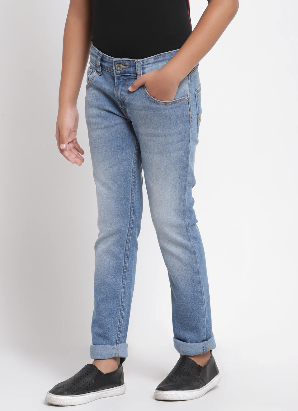 Dino Slim Fit Mid Waist Slim Leg Jeans, , large image number 2