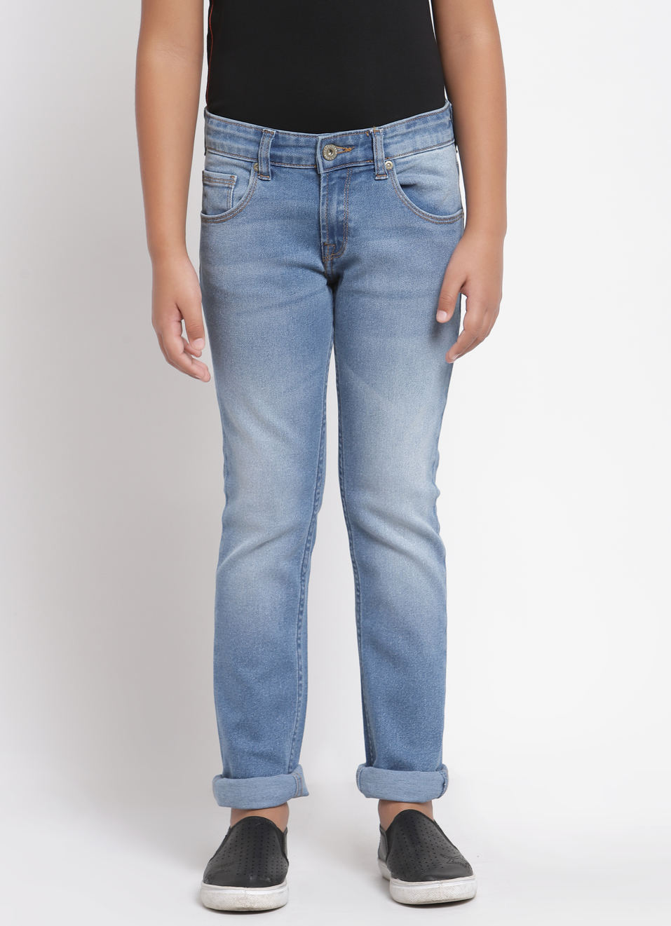 Dino Slim Fit Mid Waist Slim Leg Jeans, , large image number 0