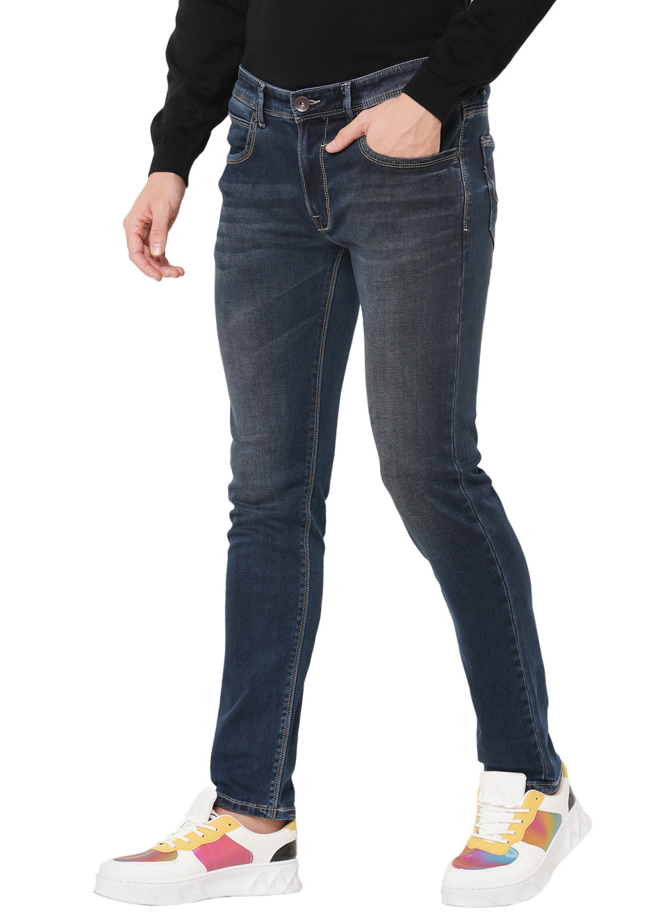 Sandler Tapered Fit Low Waist Jeans, , large image number 2