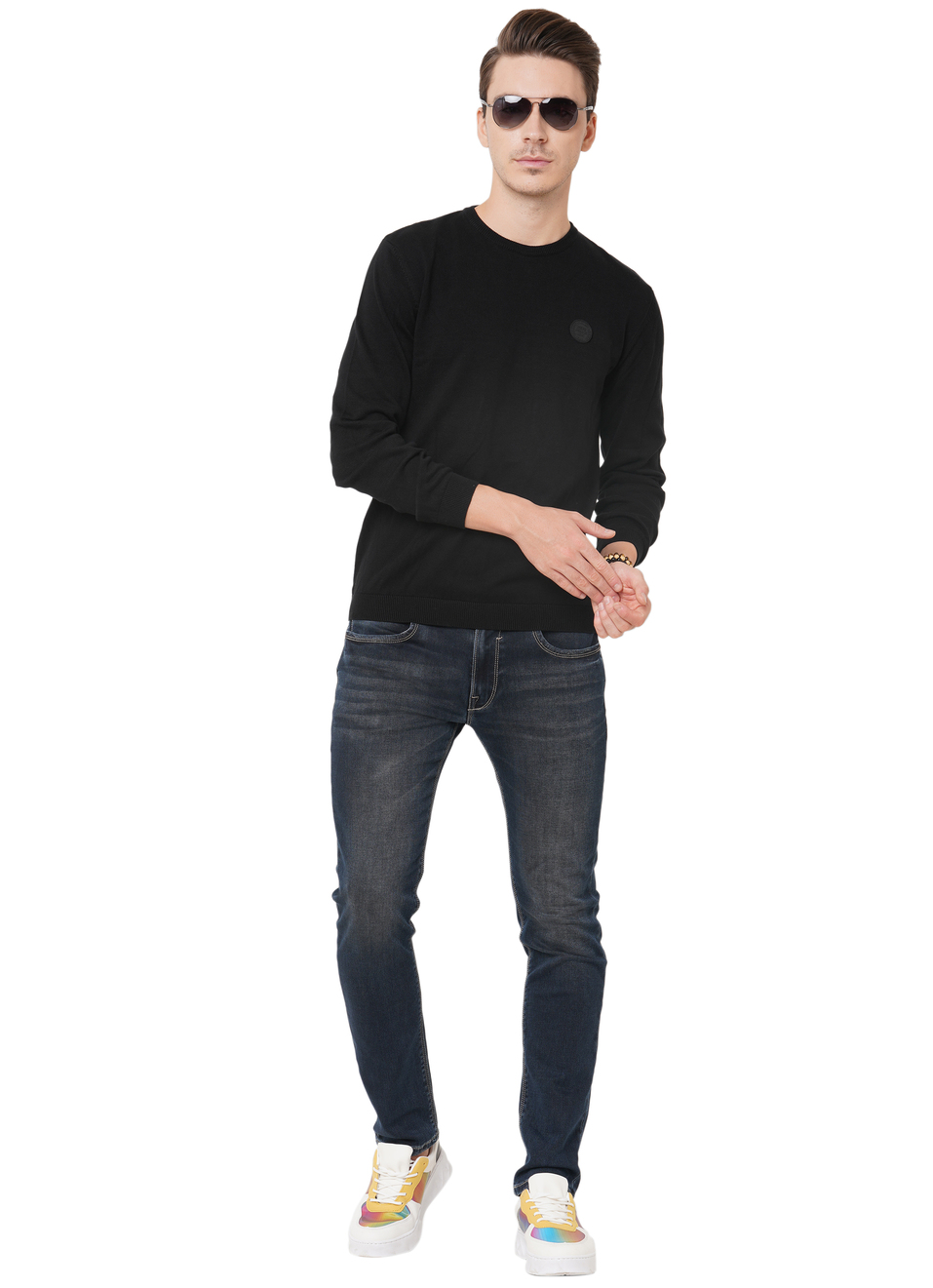 Sandler Tapered Fit Low Waist Jeans, , large image number 3