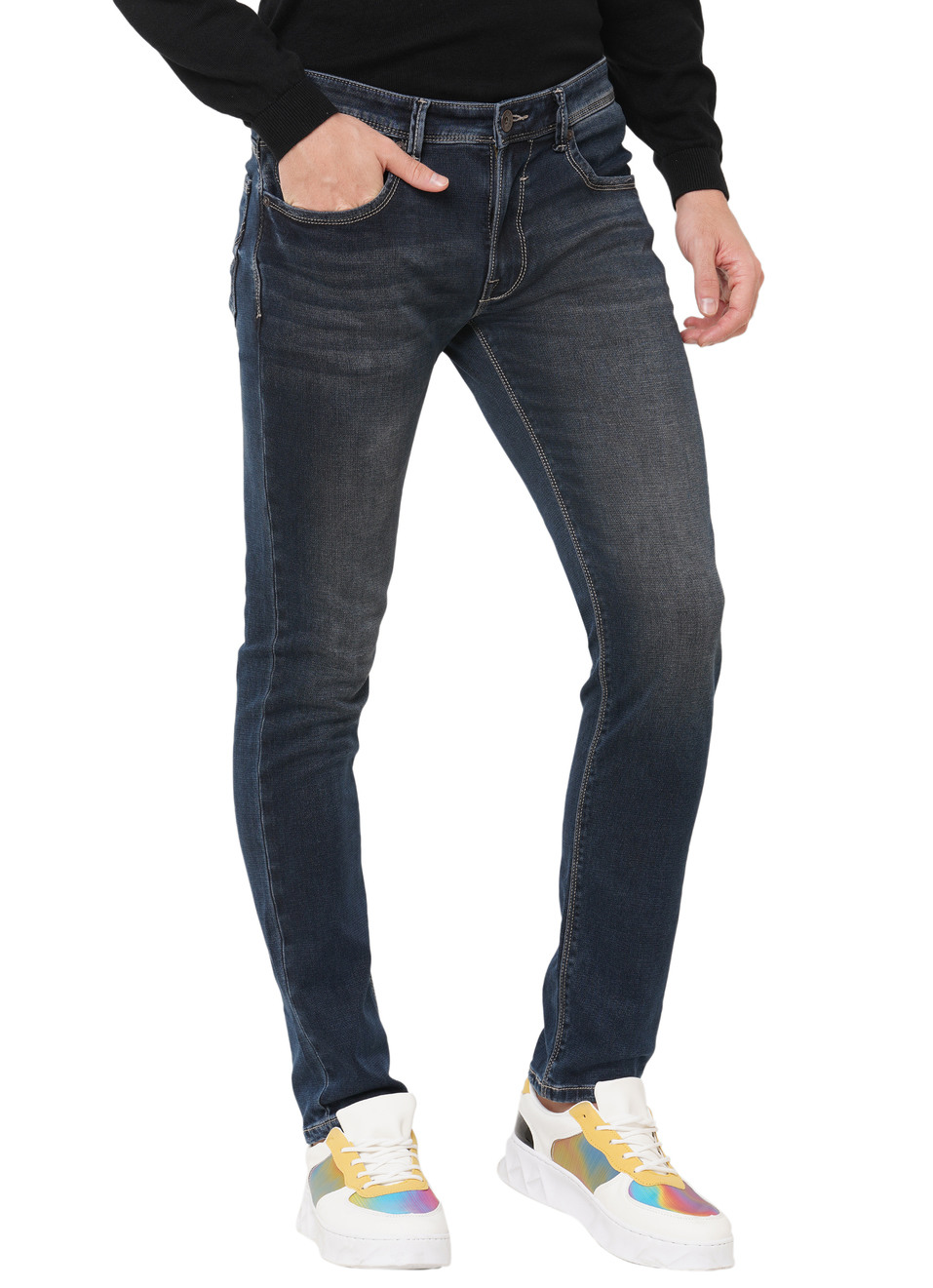 Sandler Tapered Fit Low Waist Jeans, , large image number 6