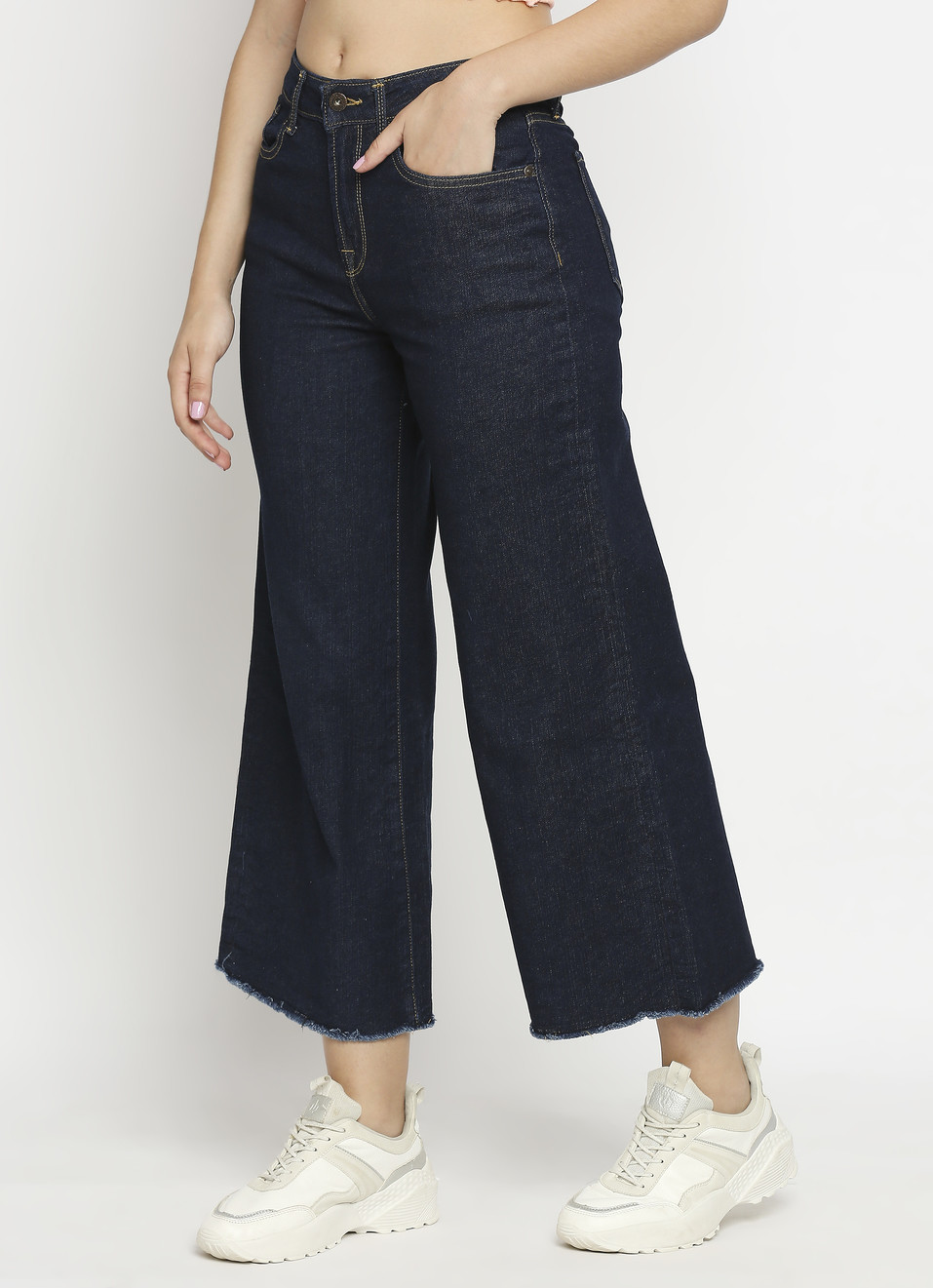 Justice Wide Leg Fit High Waist Ankle Length Jeans , , large image number 2