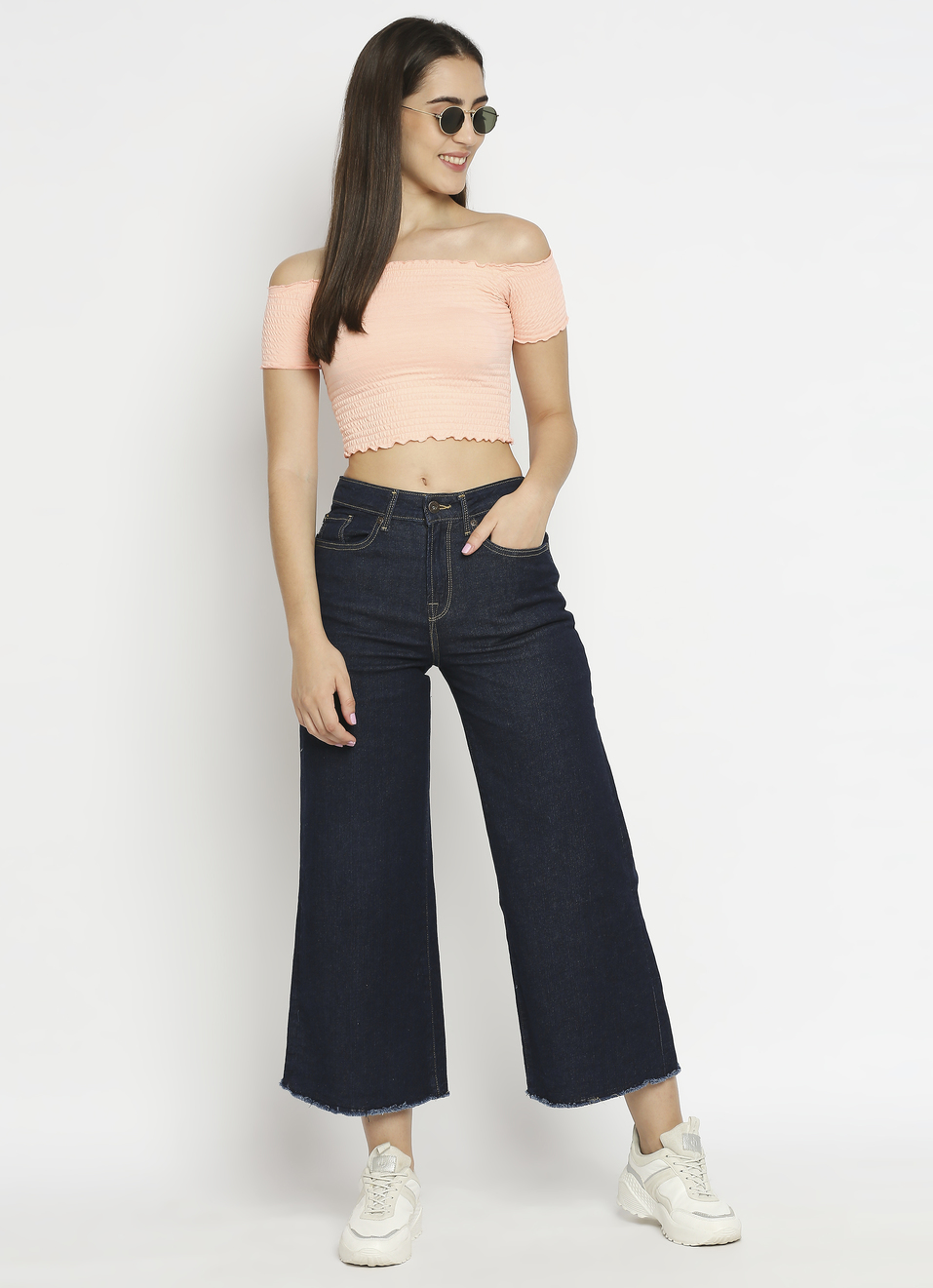 Justice Wide Leg Fit High Waist Ankle Length Jeans , , large image number 3