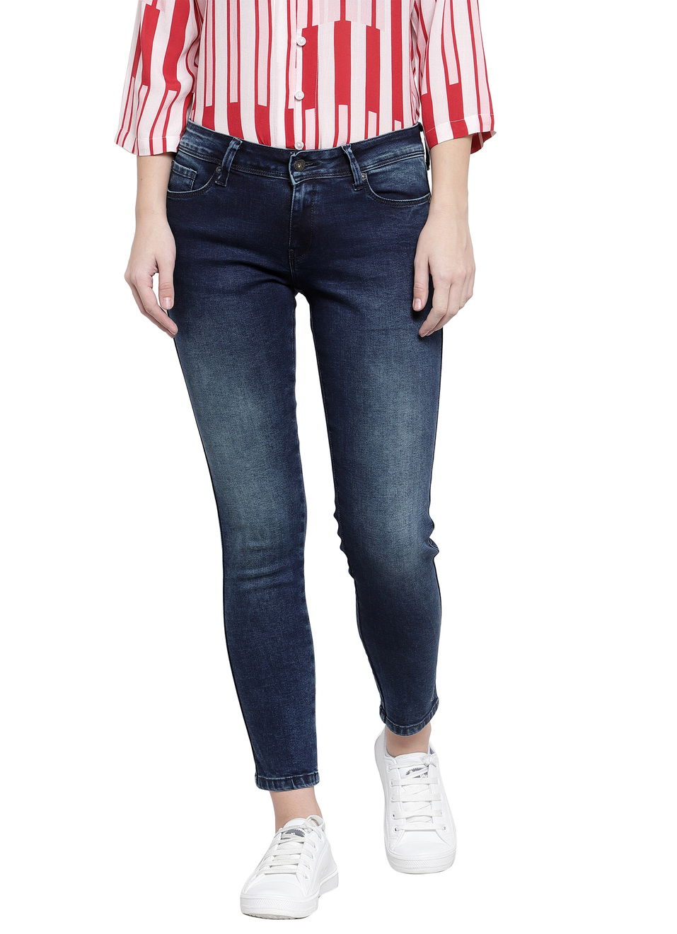 Sylvia Skinny Fit Mid Waist Jeans, , large image number 0