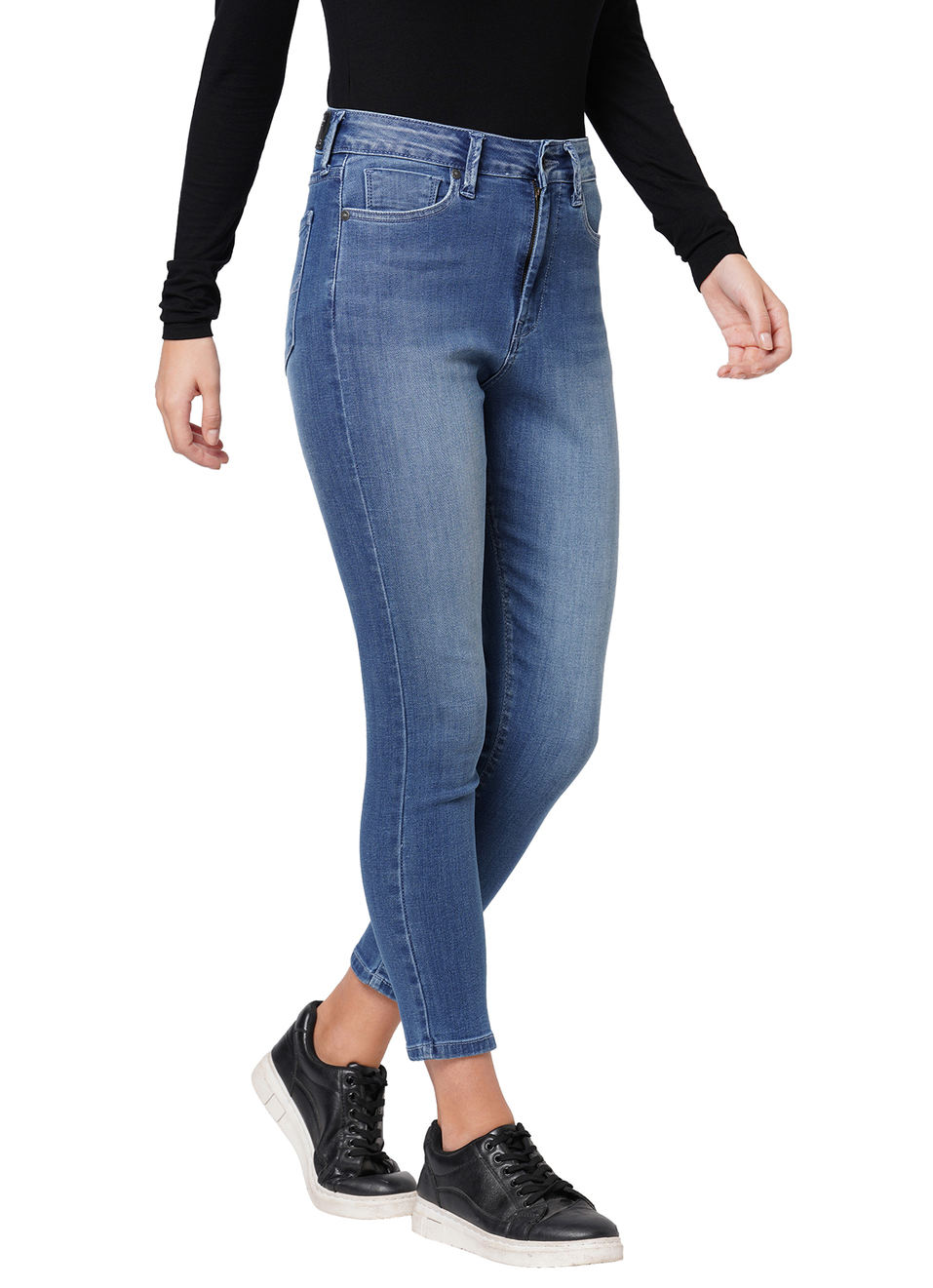 Unice Skinny Fit High Waist Ankle Length Jeans, , large image number 5