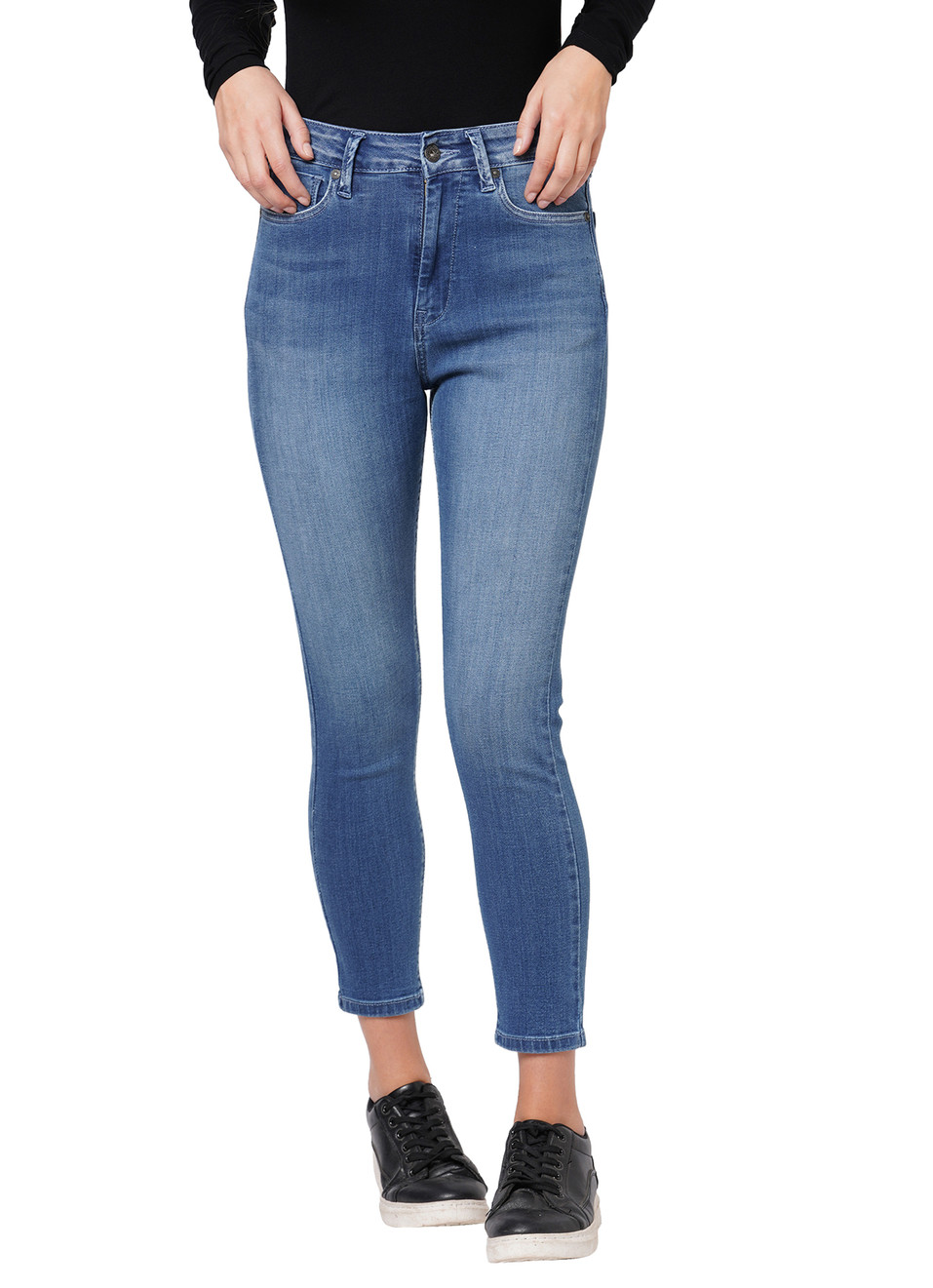 Unice Skinny Fit High Waist Ankle Length Jeans, , large image number 0