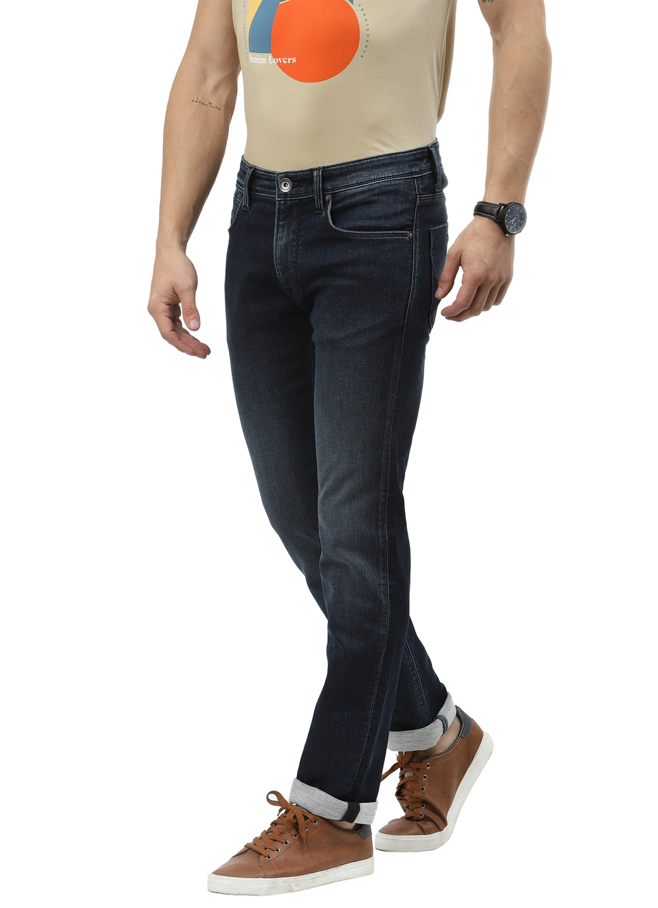 Adner Slim Fit Mid Waist Jeans, , large image number 2