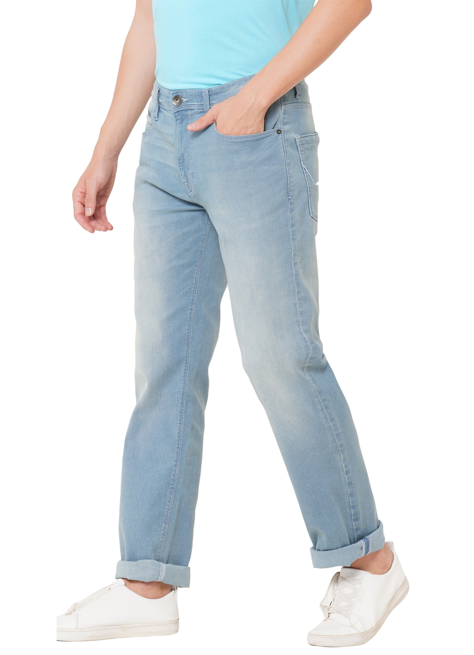 Holborne Mid Waist Straight Leg Jeans, , large image number 2