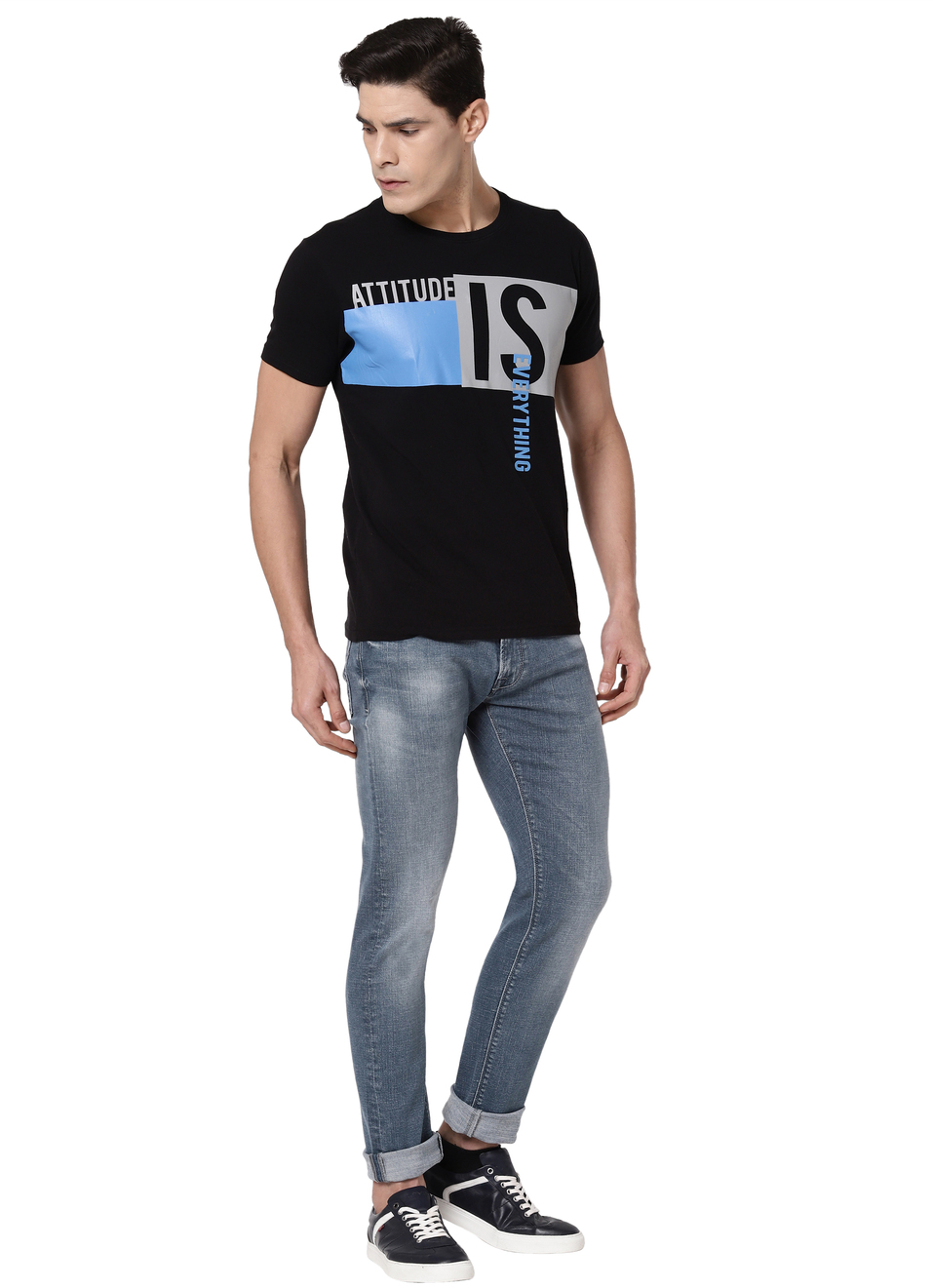 Wilcor-V Slim Fit Mid Waist Jeans, , large image number 0