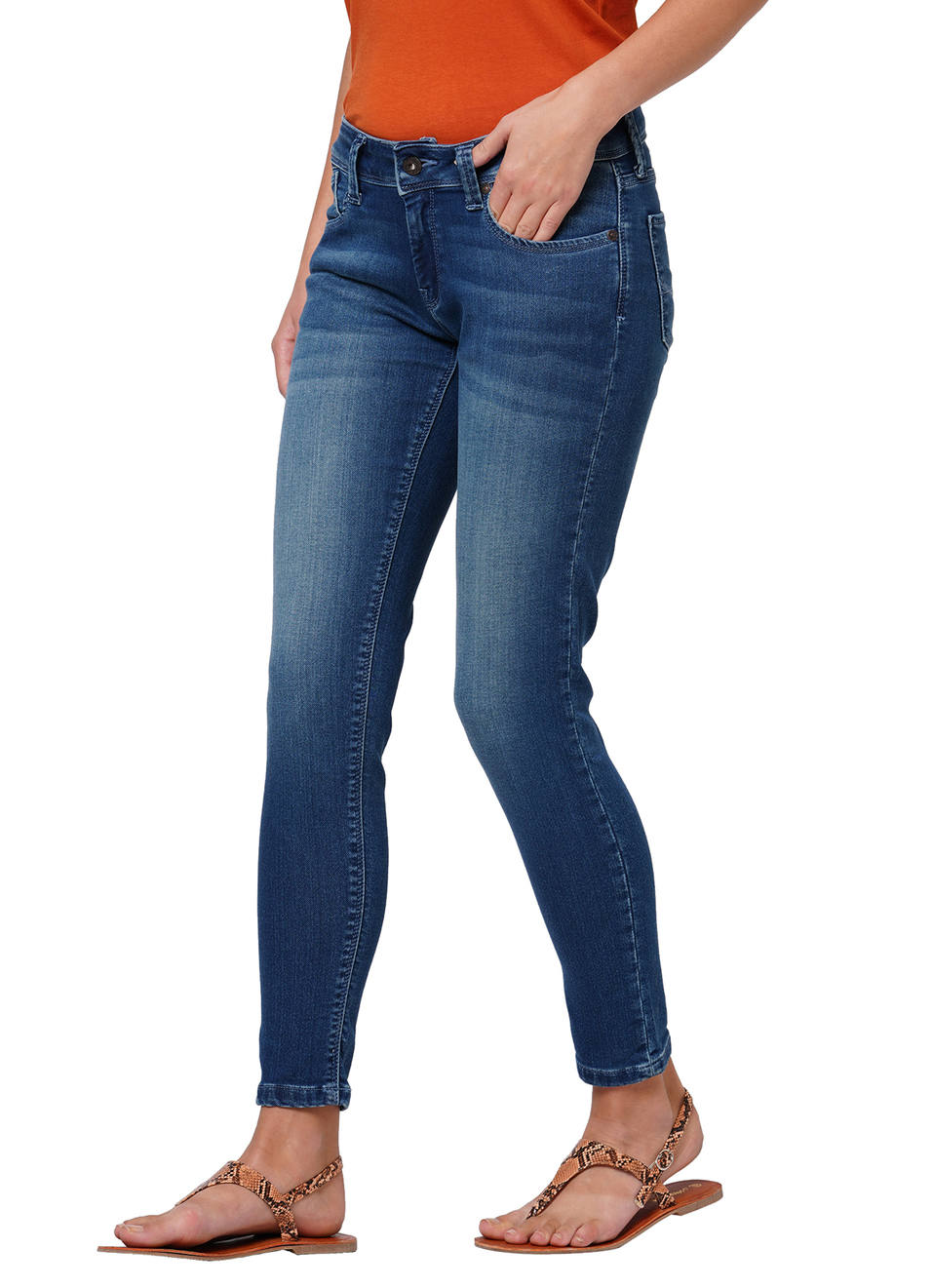 Yana Skinny Fit Mid Waist Jeans, , large image number 2