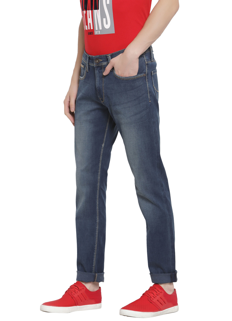 Edison-Tv Tapered Fit Low Waist Jeans, , large image number 2