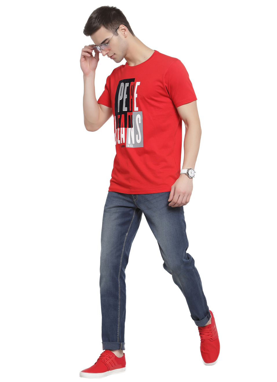 Edison-Tv Tapered Fit Low Waist Jeans, , large image number 3