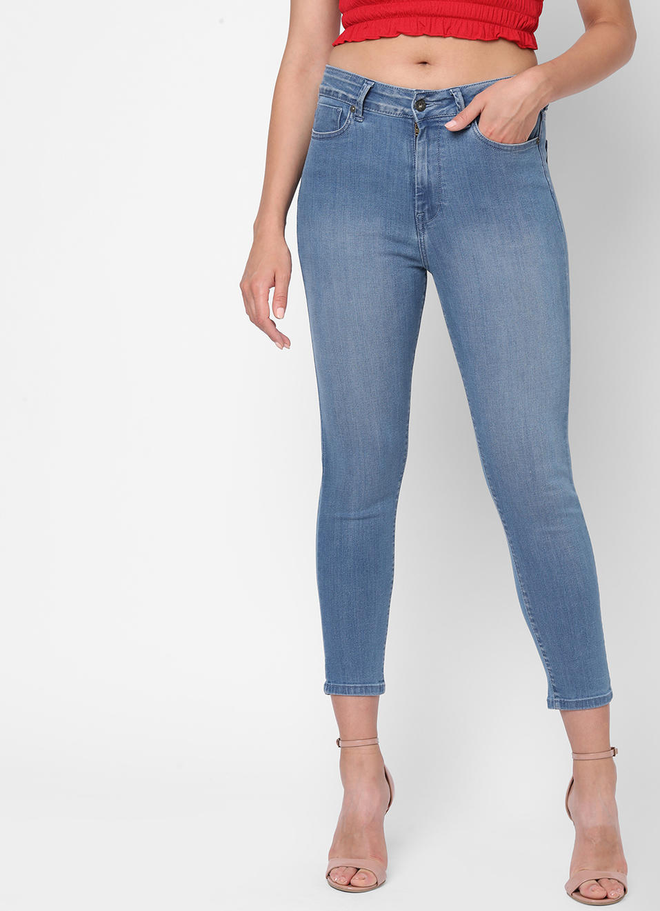 Omid Skinny Fit High Waist Ankle Length 
